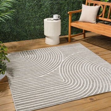 Skagen Minimalist Curve Geometric Area Rug
